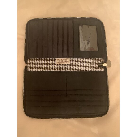 Bella Taylor Plaid Quilted Wallet & Card Case With Zipper Closure - Picture 2 of 10